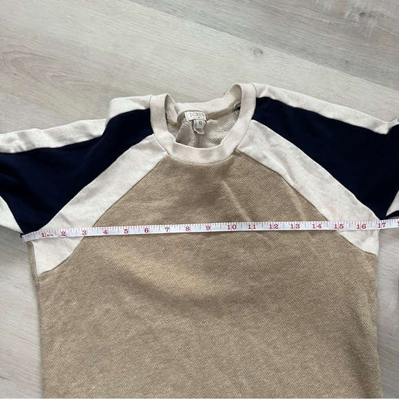 J Crew Multicolor Black White Cream Colorblock Sweatshirt - Picture 4 of 6